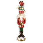 Nagyméretű karácsonyi diótörő figura 120 cm – piros, zöld