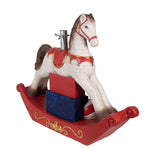 Nagyméretű karácsonyi hintaló figura 61 cm – fehér