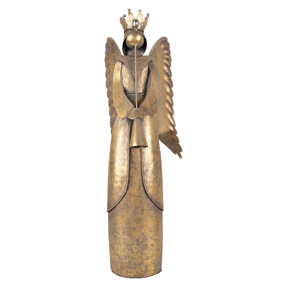Nagyméretű karácsonyi angyal figura 52 cm – barna