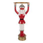 Nagyméretű karácsonyi diótörő figura 65 cm – piros
