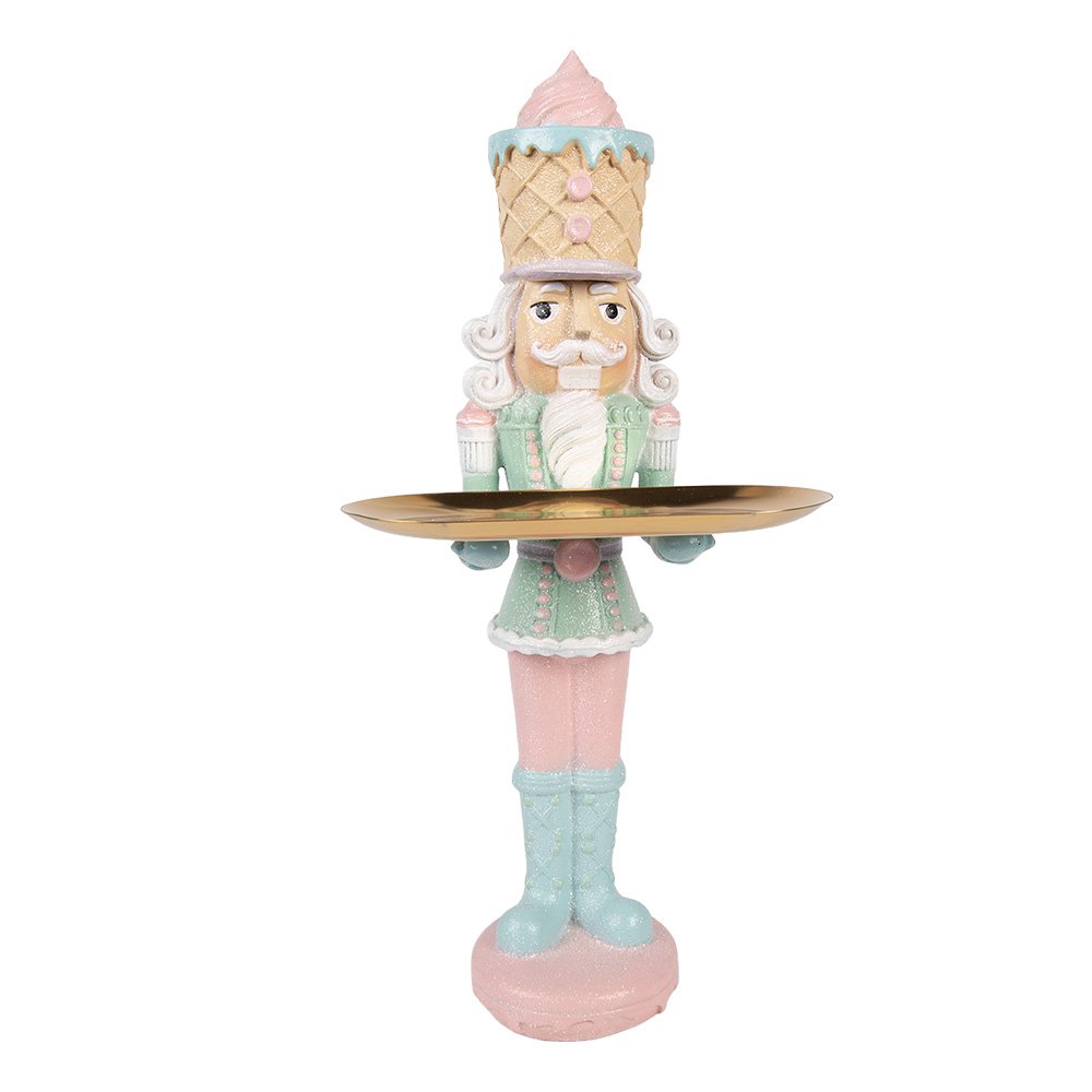 Karácsonyi diótörő figura 41 cm – rózsaszín