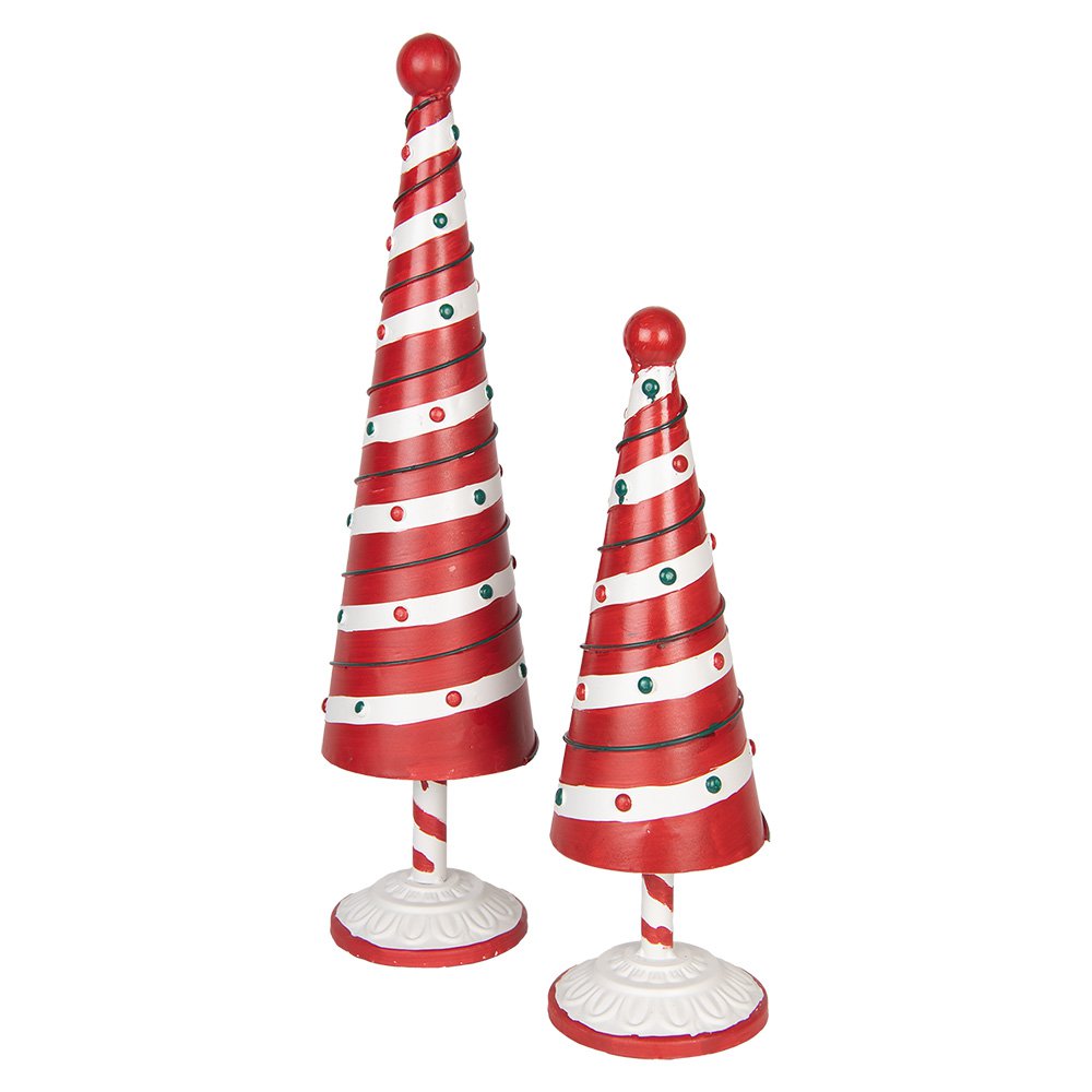 Karácsonyfa 49 cm – piros, fehér