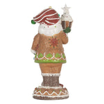 Karácsonyi télapó figura LED világítással 32 cm – barna