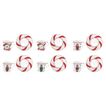 Karácsonyi porcelán kávés csésze 6 személyes szett Nutracker Twist