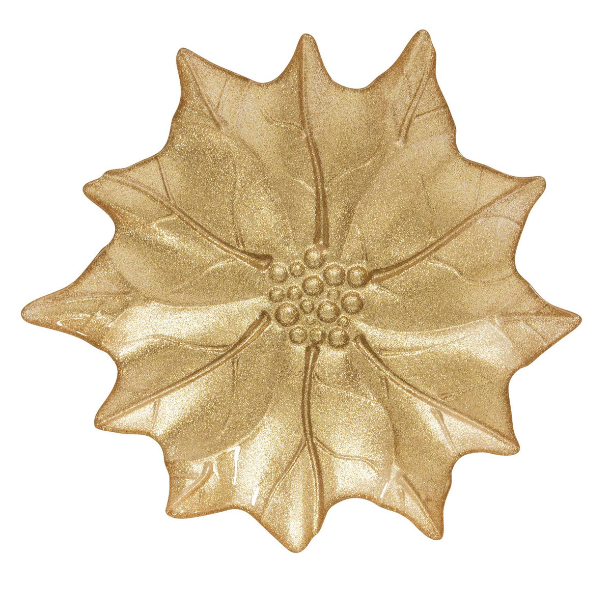 Karácsonyi nagy Üveg dísztál 27 cm díszdobozban White Elegance