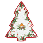 Porcelán karácsonyi fenyőfa alakú kínáló tál Christmas Berries