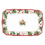 Porcelán karácsonyi kínáló tál 35x23 cm Christmas Berries