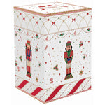 Karácsonyi porcelán konyhai tároló bambusz tetővel Nutracker Twist