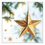 Karácsonyi szalvéta – Sparkling star, 33x33 cm, 20 db-os