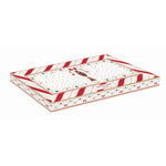 Karácsonyi porcelán tálca oldalán diótörő dísszel Nutracker Twist