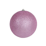Karácsonyfagömb glitteres 13,5 cm – rózsaszín