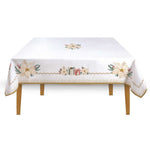 Karácsonyi pamut Asztalterítő 145x180 cm White Elegance