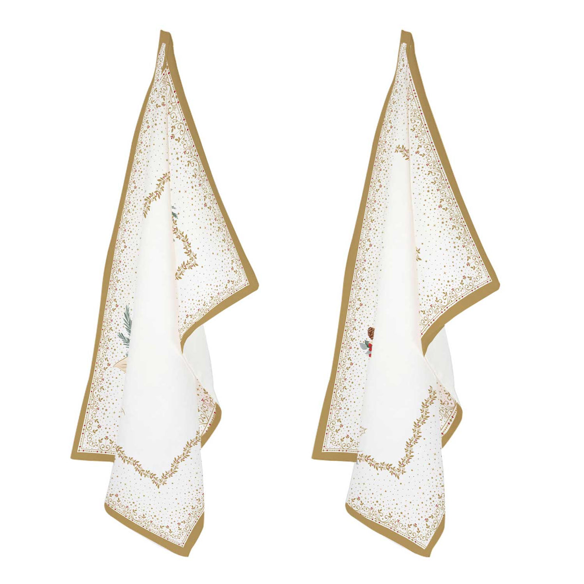 Karácsonyi pamut Konyharuha szett 2 db-os 50x70 cm White Elegance