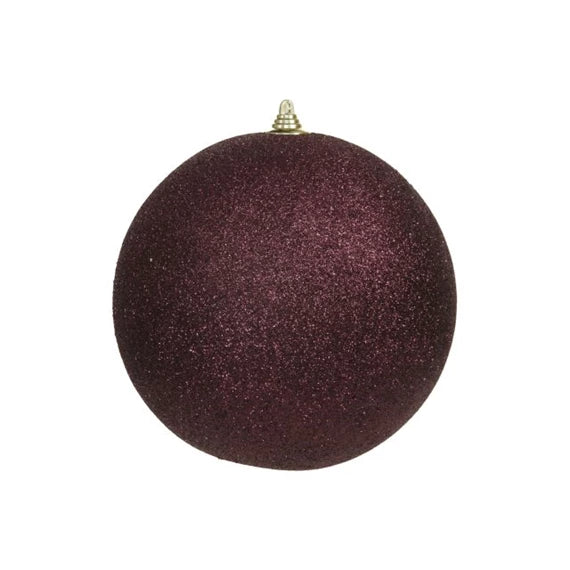 Karácsonyfagömb glitteres 13,5 cm – bordó, műanyag