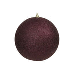 Karácsonyfagömb glitteres 13,5 cm – bordó, műanyag