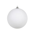Karácsonyfagömb glitteres 25 cm – fehér, műanyag