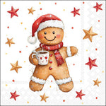 Karácsonyi kakaós-kekszes szalvéta 33x33 cm 20 db-os Cocoa and Cookie
