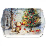 Ajándékos Süni karácsonyi tálca 13x21cm
