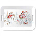 Sporty Snowmen Karácsonyi hóemberes műanyag nagy konyhai tálca 33x47cm