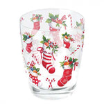 X-mas stockings white karácsonyi üveg pohár 0,25 l