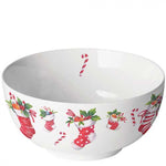 X-mas stockings white karácsonyi porcelán müzlis tálka 6,5x14 cm