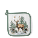 Karácsonyi szarvas mintás edényalátét 20x20 cm Winter Stag