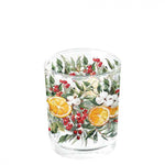 Téli Narancsvarázs karácsonyi üveg mécsestartó 5,5x6 cm