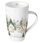Karácsonyi havas házak mintás porcelán bögre 600 ml Snowy Houses