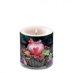 Átvilágítós karácsonyi viasz gyertya kicsi Snow dusted apple