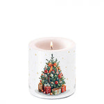 Átvilágítós karácsonyi viasz gyertya kicsi Decorated Christmas tree