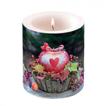 Átvilágítós karácsonyi viasz gyertya Snow dusted apple