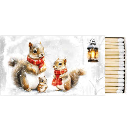 Karácsonyi mókusos gyufa 45 db-os Squirrel Family