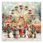 Karácsonyi szalvéta – Theme park, 33x33 cm, 20 db-os