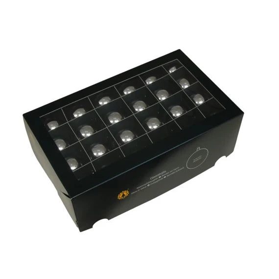 Karácsonyfagömb 4 cm fényes ezüst (48 db-os szett) – üveg