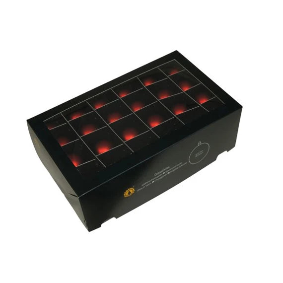 Karácsonyfagömb 4 cm matt piros (48 db-os szett) – üveg