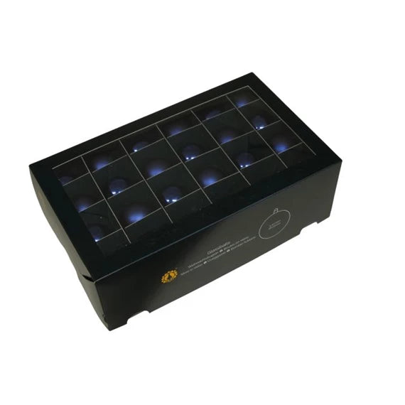 Karácsonyfagömb 4 cm éjkék (48 db-os szett) – üveg