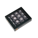 Karácsonyfagömb 3 cm tuffstone (16 db-os szett) – üveg
