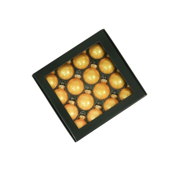 Karácsonyfagömb 3 cm arany opál (16 db-os szett) – üveg