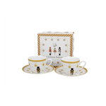 Karácsonyi porcelán csésze aljjal 90 ml 2 személyes dobozban Christmas Ballerina