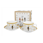 Karácsonyi porcelán csésze aljjal 270 ml 2 személyes dobozban Christmas Ballerina