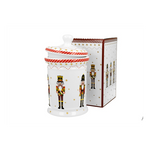 Porcelán diótörős keksztároló 11x19 cm 800 ml dobozban Christmas Nutcracker