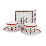 Porcelán diótörős csésze + alj 270 ml 2 személyes dobozban Christmas Nutcracker