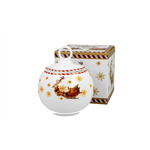 Karácsonyi porcelán keksztároló 12 cm 700 ml dobozban Santa on Sleigh