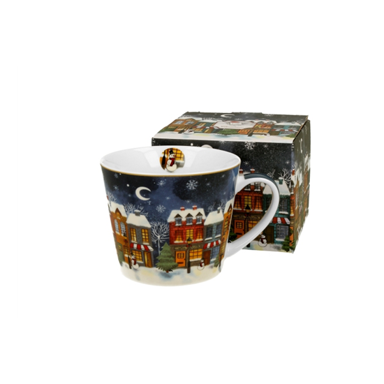 Karácsonyi porcelán bögre 610 ml dobozban Christmas City