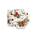 Karácsonyi porcelán desszertes tányér szett 2db-os 19 cm dobozban Christmas Birds