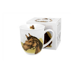 Porcelán lovas bögre 400 ml dobozban Horse Portrait