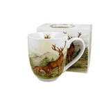 Porcelán nagyméretű szarvas mintás bögre 1000 ml dobozban Deer
