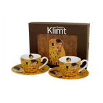 Porcelán csésze aljjal 110 ml 2 személyes dobozban Gustav Klimt A Csók