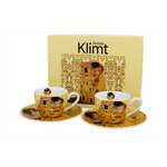 Porcelán csésze aljjal 110 ml 2 személyes dobozban Gustav Klimt A Csók
