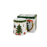 Karácsonyi porcelán bögre 450 ml dobozban Around Christmas Tree
